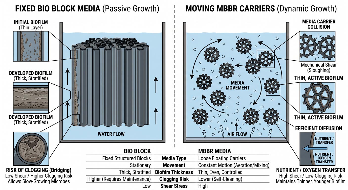 Bio Block vs MBBR Media : le choix définitif pour les systèmes à film fixe